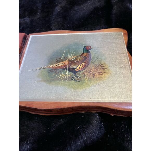 Vintage basil ede pheasant turquoise clock plaque - Picture 4 of 5